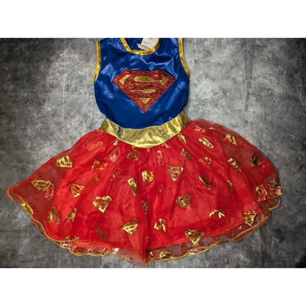 DC Comics Supergirl Halloween Costume Tutu Dress Girls Size S